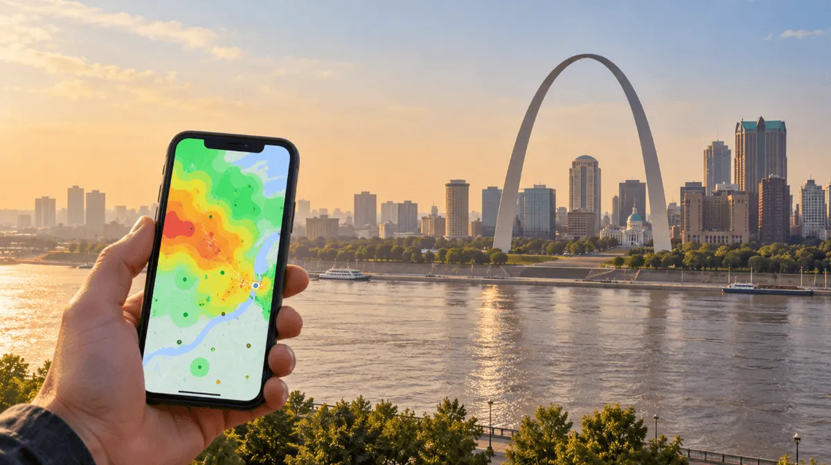 Check Today's Live Real Time Air Quality Index AQI Map in St. Louis, MO Now