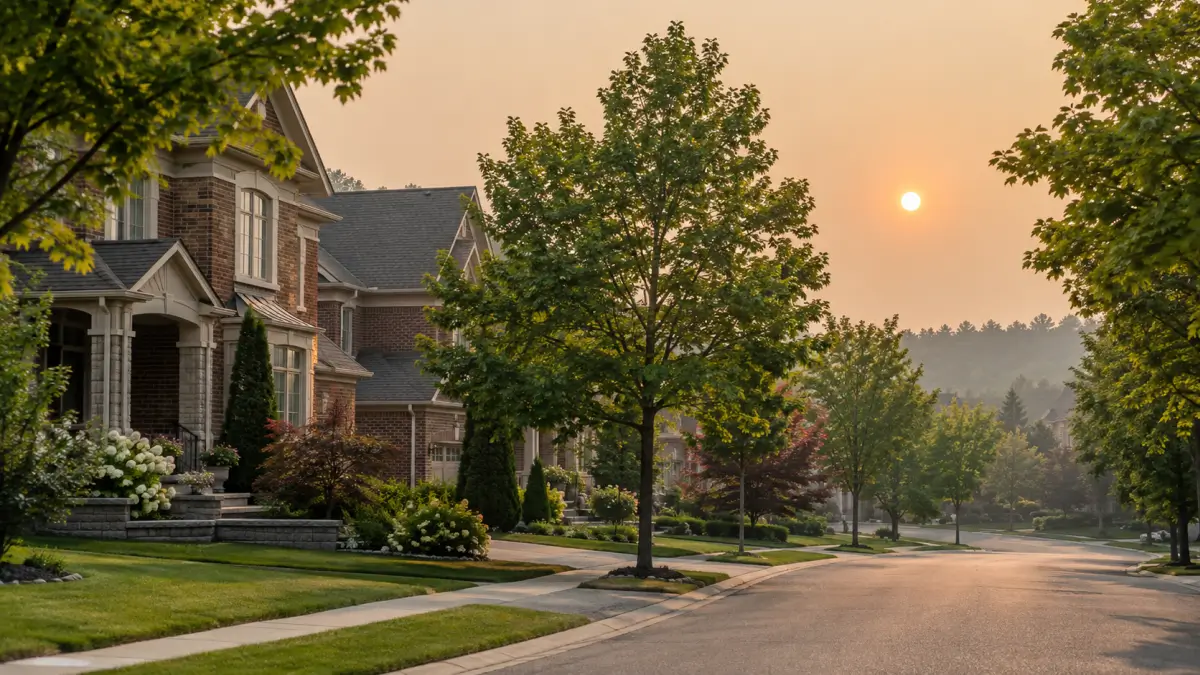 Carte en direct de la fumée et des feux de forêt à Markham, ON aujourd'hui : suivi de la qualité de l'air local et solutions de protection intérieure