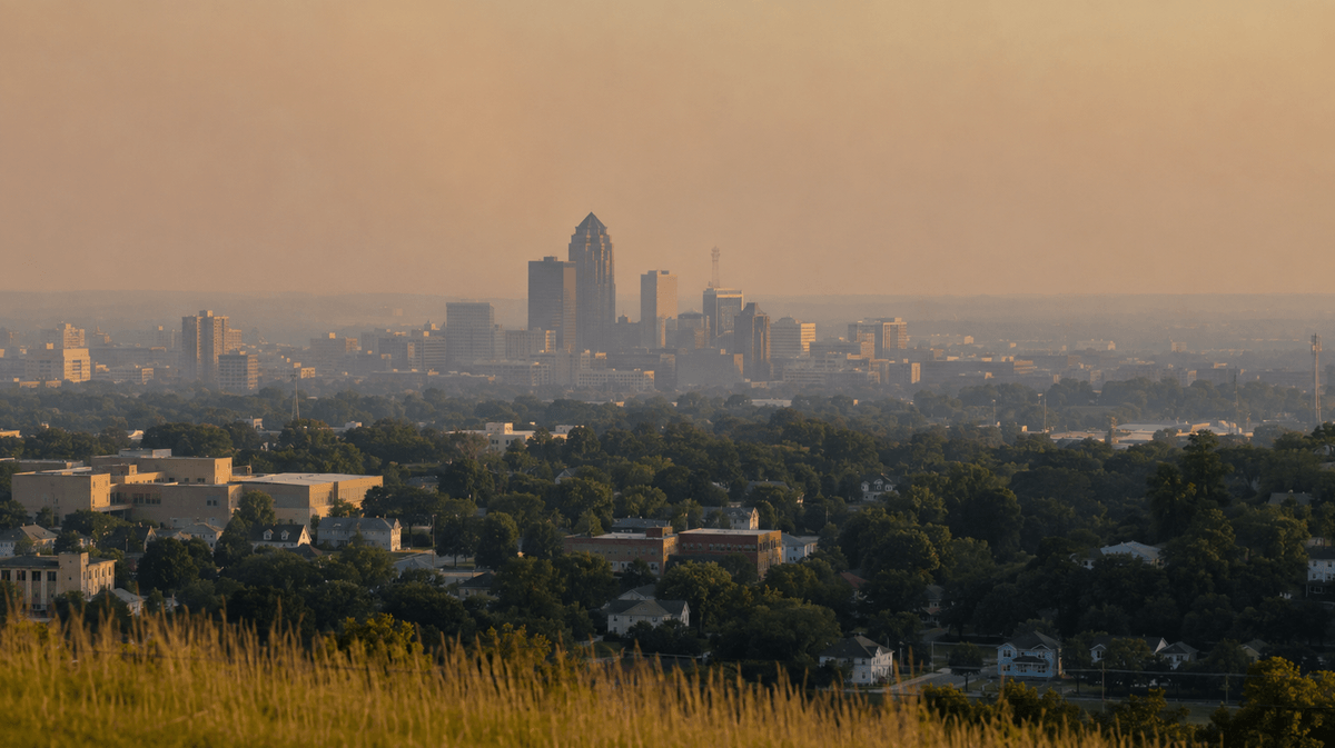 Live Des Moines, IA Forest Wildfire & Smoke Map Today: Local Air Quality Tracking & Indoor Protection Solutions