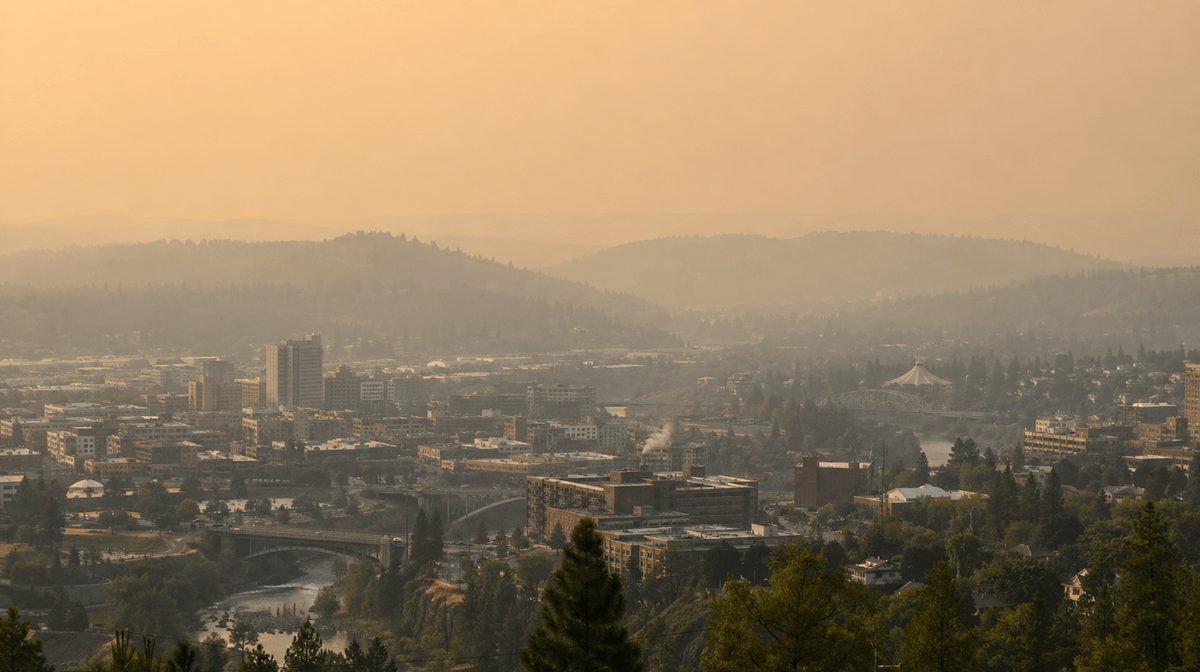 Live Spokane, WA Forest Wildfire & Smoke Map Today: Local Air Quality Tracking & Indoor Protection Solutions