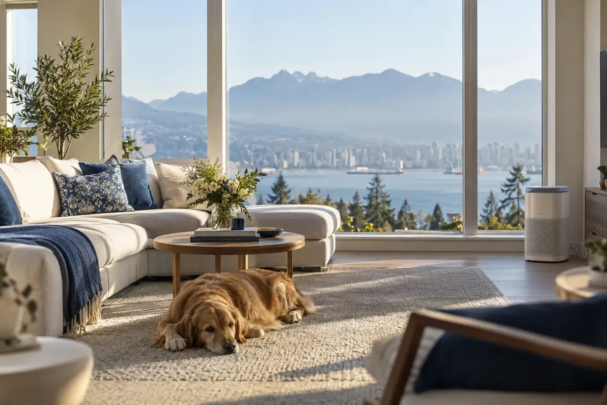 Carte en direct de Vancouver, C.-B. des incendies de forêt et de la fumée aujourd'hui : suivi de la qualité de l'air locale et solutions de protection intérieure